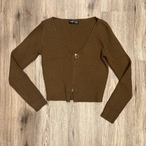 SHEIN Brown Cardigan